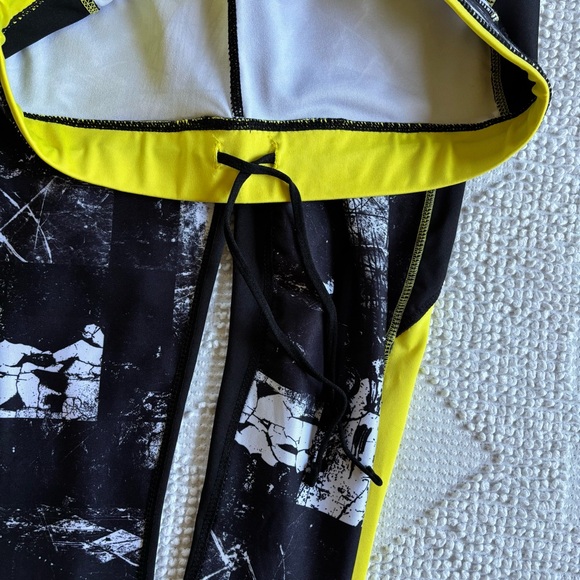 Kyodan women’s size Large black yellow white full length drawstring‎ leggings - Picture 7 of 8